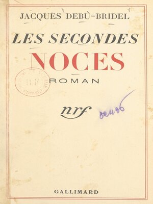 cover image of Les secondes noces
